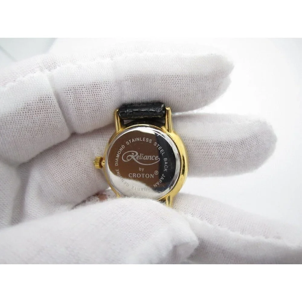 Women's Reliance Croton Diamond Quartz WR Analog 26mm Dial‎ Round Watch (F424)